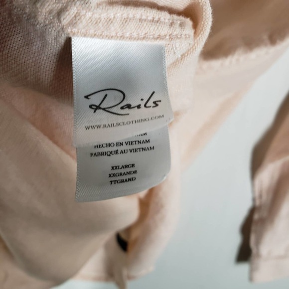 Rails Wyatt Dress‎ Shirt Button Front Men's XXL Coral Pink - Picture 10 of 12